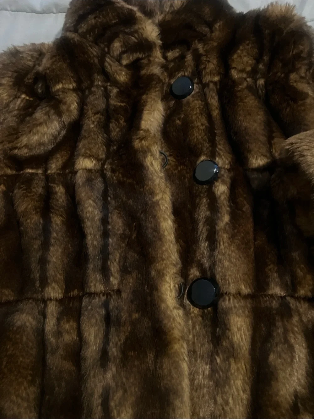 Women’s Brown Faux Fur Coat - Stylish Warm Jacket
